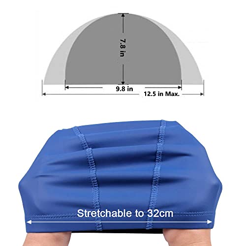 Enasgloo 5-Pack Men Women Pu Waterproof Fabric Swimming Cap Elasticity Bathing Cap For Adult #TOP6