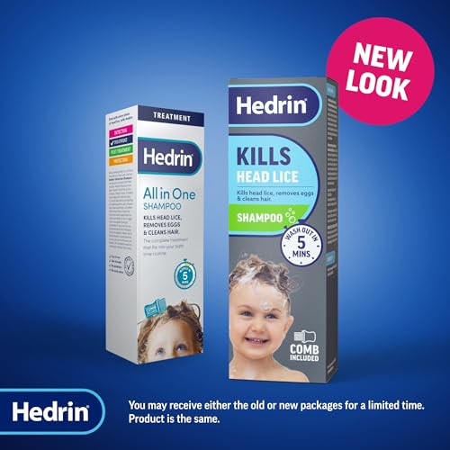 Hedrin All in One Shampoo, 100 ml, tötet Kopfläuse, entfernt Eier und reinigt das Haar