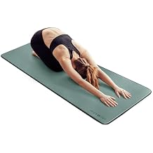 MICRODRY Deluxe Fitness Exercise Yoga Mat for Home & Gym, Extra Thick for High Impact Training, Multi Layered Skid Resistant Surface, Odor Neutralizing with Carrying Strap