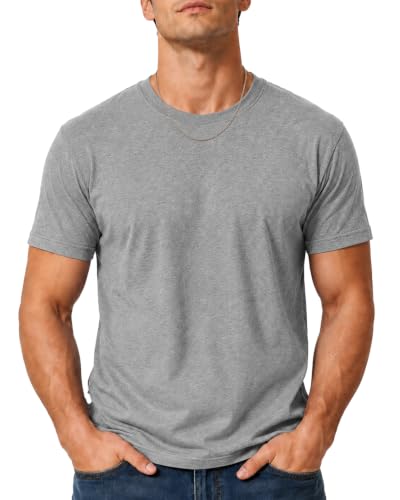 JustBlanks Mens Casual Short Sleeves TShirt – Lightweight Crew Neck T-Shirt