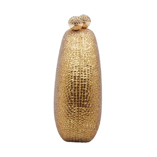 Image of UMREN Women Sparkly Rhinestone Evening Bag Crystal Clutch Purses Glitter Shell Shaped Handbag Wedding Prom Shoulder Bag