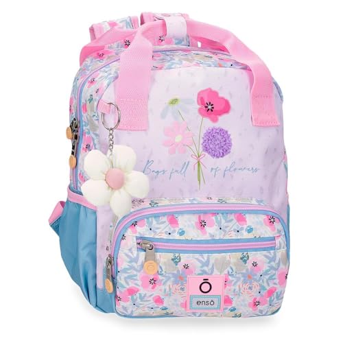 Enso Full of Flowers Mochila con Carro Rosa 23x28x10 cms Poliéster