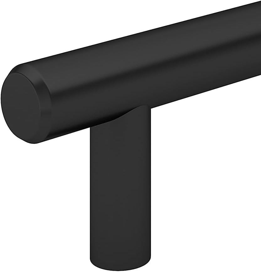 Richelieu D5P20576900 5 Pack Roosevelt Collection Matte Black Cabinet Handle 3 inch Center to Center Cabinet Bar Pull, Modern Drawer Pull for Kitchen, Bathroom, and Dresser