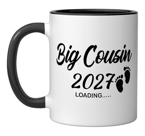Big Cousin Loading 2027 Baby Announcement Mug Cerámica miniatura 1