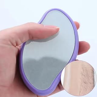 Glass Nail File with Double Grit - Matte Purple Emery Board for Natural/Acrylic Nails (Reusable, 14cm Grade)