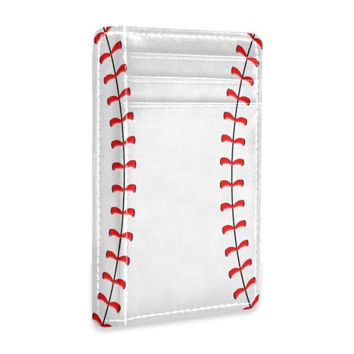 Sletend Slim RFID Blocking Credit Card Case Holder Baseball Sport Minimalist Leather Wallet Front Pocket Card Cases with ID Window for Men & Women