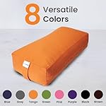 Sol Living Yoga Bolster Pillow Rectangular Meditation Cushion Cotton Meditation Accessories for Restorative Yoga Meditation Pillow Yoga Pillow Firm Body Pillow Bolster Pillow for Legs Removable Cover - Image 3