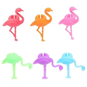 Hemoton 12pcs Silicone Wine Marker Flamingo Glass Identifier Recognizer Champagne Cocktails Drink Charm Label for Christmas Halloween Bar Party