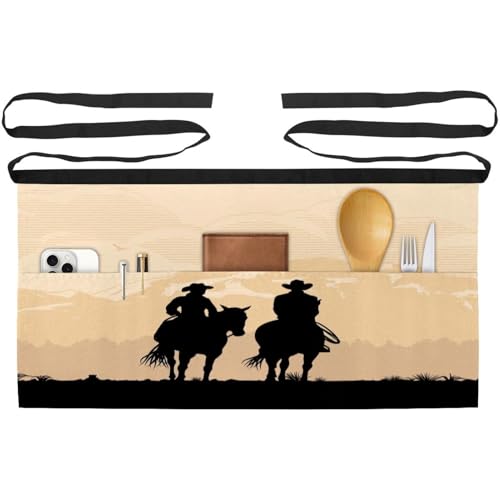 Demi-tablier de cuisine anti-taches lot de 3 tabliers courts de chef de bar