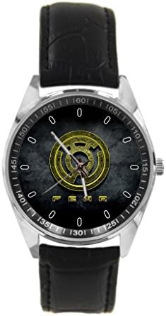 Men's Women's Yellow Lantern Corps Custom Personalized Classic Simple Design Leather Band Wrist Watch by Amanda Gift