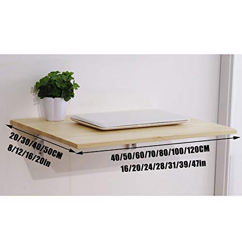 Yyhj Wall-Mounted Folding Table, Multi-Function Solid Wood Drop-Leaf Dining Table Writing Desk, Home Office Computer Desk For Study Bedroom Bathroom Balcony #TOP5