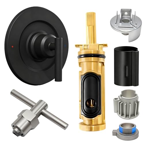 Kit de recambio para ducha compatible con llaves Moen T2901, incluye cartucho y herramientas - Negro mate miniatura 1