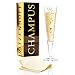 Produktbild RITZENHOFF Champus Champagnerglas von Sibylle Mayer, aus Kristallglas, 200 ml, mit edlen Goldanteilen, inkl. Stoffserviette