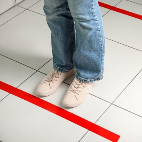 Image of GTSE - White Vinyl PVC Floor Tape 4 inch x 108ft Safety Marking Tape | Safety Marking Tape for Gyms, Warehouses & Dance Floors - Durable Vinyl, High Visibility