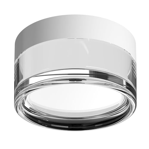 Image of LVL Bathroom Light Waterproof IP65, 9W 14cm Small Round Modern Flush LED Ceiling Light CCT Indoor/Outdoor Wall Lights for Living Room, Balcony, Terrace and Bathroom Lighting (White, 14cm-Round)