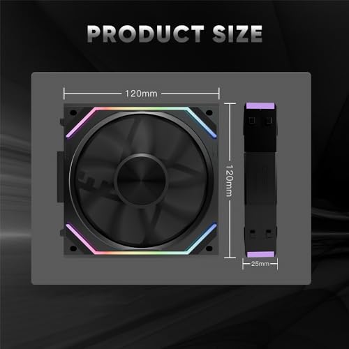 Jungle Leopard PC Fan JM-V2 RS 120 Infinity Mirror Module Daisy-Chain ARGB Fan 120mm Triple Pack Suitable for Computer Case & 360mm AIO Cooler (Black Reverse) by Jungle Leopard - Image 8