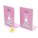 Produktbild Jixi Buchstützen Metall Bookends Buch Desktop-Buch-Standplatz Buchablage Start Briefpapier Bibliothek Schule Büro-Briefpapier Versorgungs 1 Paar Buchhalter (Color : Pink)