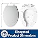 BEMIS 7850TDG Commercial Heavy Duty Open Front Toilet Seat with Cover, Industrial Seat with Secure Installation, Elongated, White