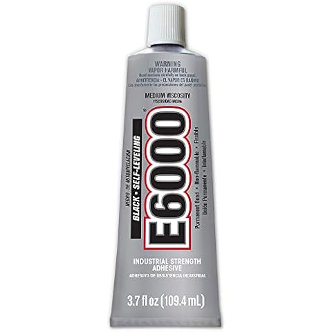 Eclectic Products 230031 3.7 oz. E6000 Medium Viscosity Industrial Strength Adhesive, Black Cover
