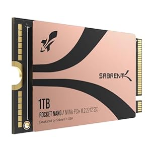 SABRENT Rocket 2242 1 TB NVMe SSD, PCIe 4.0 x4 M.2 2242 Internes Solid State Drive, TLC NAND, bis zu 7300 MB/s Lesen & 6400 MB/s Schreiben, kompakte SSD für Laptops, Mini-PCs und Handgeräte (SB-2742-1