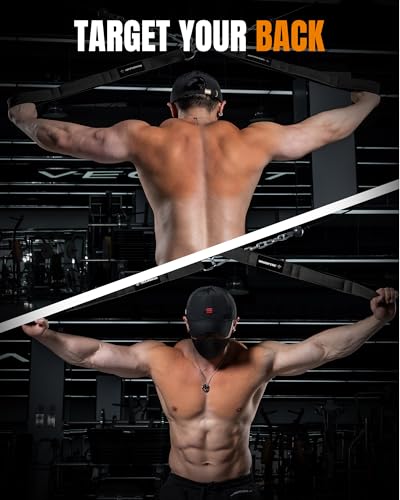 Image of MANUEKLEAR 24-Inch 3-Grip Tricep Rope Cable Attachment for Gym Greater ROM