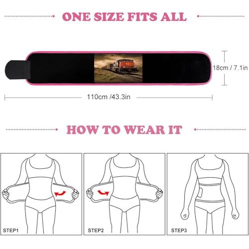 Faja reductora para cintura unisex con diseño Freight Train miniatura 2