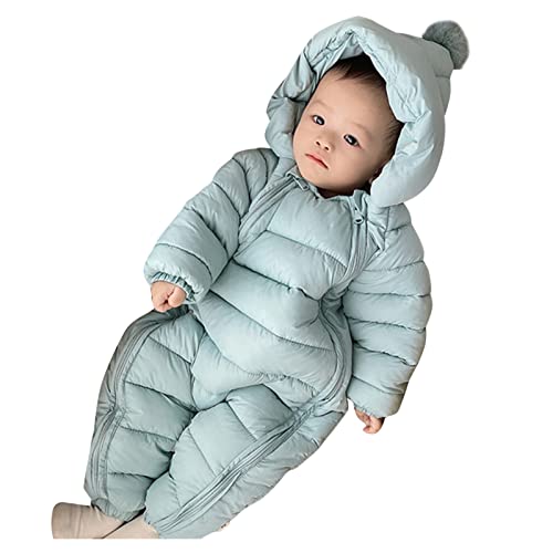 Baby Snowsuit Newborn Unisex Winter Jumpsuit Infant Hooded Zipper Romper Girls Boys Thicken Warm Outwear Coverall2
