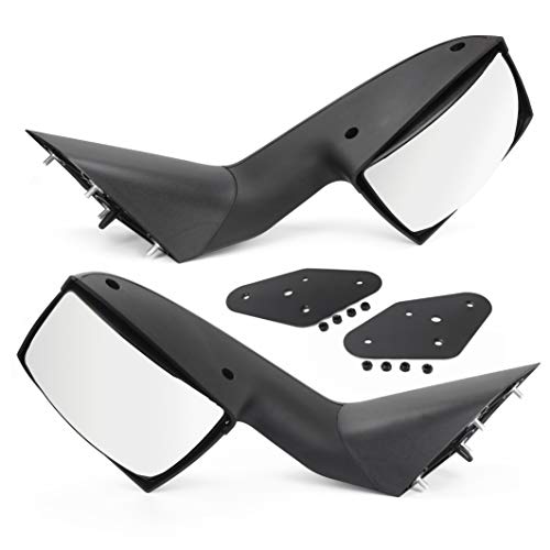 CPOWACE Pair Black Hood Mirror Driver and Passenger Sides Fit for Volvo VNL VN VNM Trucks#82361058-82361059