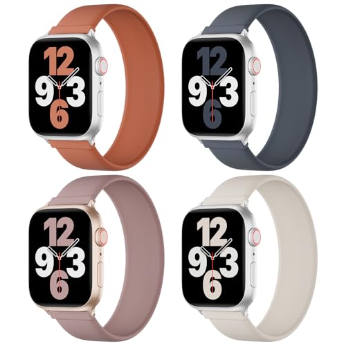 �V���R���\�����[�v�o���h 4�{�p�b�N Apple Watch�o���h 38mm 40mm 41mm 42mm 44mm 45mm 46mm ���f�B�[�X �����Y �L�k���̂���\�t�g�X�|�[�c�����p�X�g���b�v iWatch Series 11 10 9 8 SE 