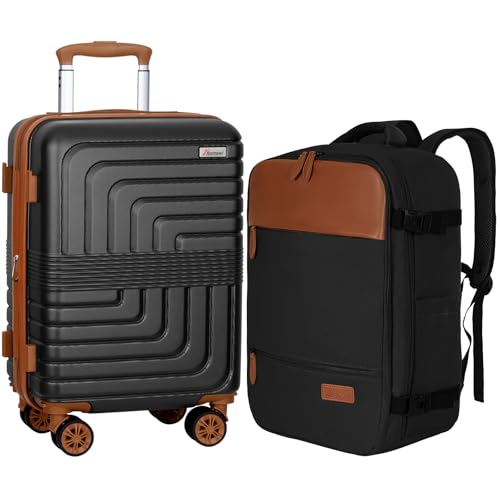 Romswi 21In Carry Sets, Expandable Carry On Luggage Set