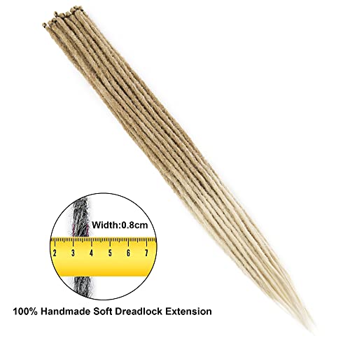 Blonde Dreadlock Extenisons 10 Strands 24" Synthetic Dreads Extensions Loc Dreadlocks Crochet Dreads Light Brown Fake Dreads Hair Extensions,#M27/613 #TOP4