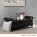 Christopher Knight Home Keiko Contemporary Rolled Arm Storage Ottoman Bench, Brown and Dark, 19.75”D x 50.00”W x 20.5”H