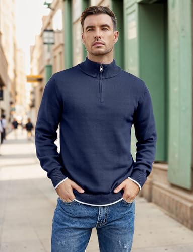 Pull à col montant homme COOFANDY léger et ajusté en maille extensible - 3