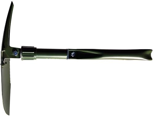 Miniatura 6 de MTB - Pala plegable militar para campamento, herramienta de entrenamiento de acero de alto carbono con borde de sierra de madera y funda de