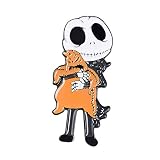 SaiDian 1 Pcs Skeleton Brooch Pin Cartoon Lapel Pin Halloween Enamel Pins Badges for Backpack Shirt