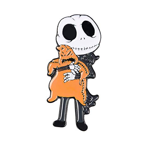 Saidian 1 Pcs Skeleton Brooch Pin Cartoon Lapel Pin Halloween Enamel Pins Badges For Backpack Shirt Bag Ornament Accessories #TOP4