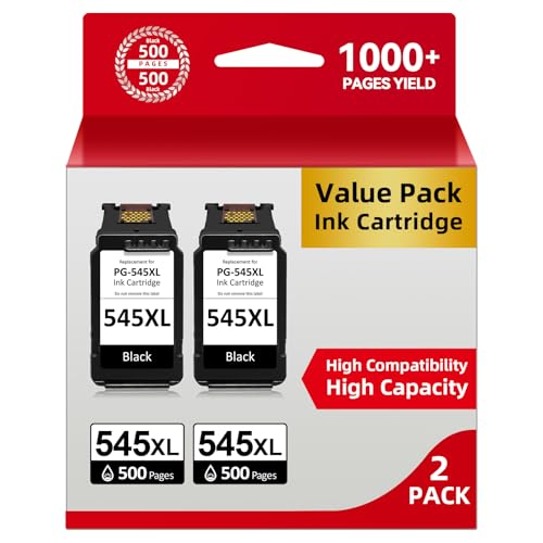 Wkład Inkyeah 545 XL czarny, tusz PG-545 XL wymienny do wkładu atramentowego Canon 545, wkłady do drukarki 545XL do Pixma TS3300 TR4500 TS3450 MG2550s TS3150 MX495 MX490 TR4550 TR4551 iP2551 850