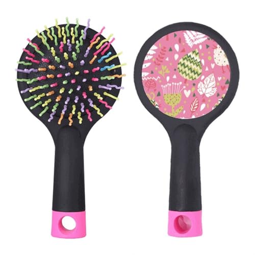 Brosse à cheveux démêlante imprimé fleuri coloré pour salon