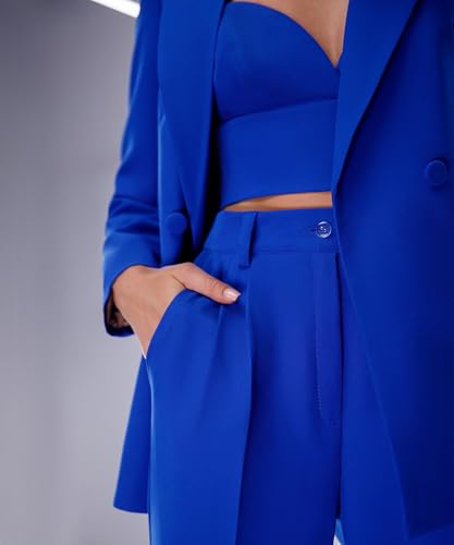 Image of Women 3 Piece Jacket and Pant Luxury Look Blazer Set