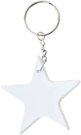 20-Pack White Polymer Sublimation Keychains - Blank Arc Shape, 45x27x2mm, For Heat Transfer