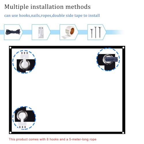 Pantalla portátil para proyector plegable 200 pulgadas 16:9 miniatura 5