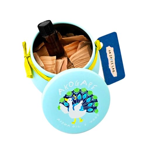 アロマ缶 AROMA OIL&WOOD AKOGARE(すっきり)┃アロマ 雑貨 ウッド ギフト 香り