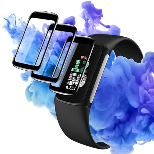 �Ή� Fitbit Charge5 / Fitbit Charge6 �t�B���� �y3���Z�b�g�z �Ή� Charge5 / Charge6 �ی�t�B���� �_���TPU�� �Y�f�@�� 3D�Ȗ� �J�o�[ 24���Ԏ����C���Z�p �Ռ��z�� �����ߗ� �����x�^�b�` �w��