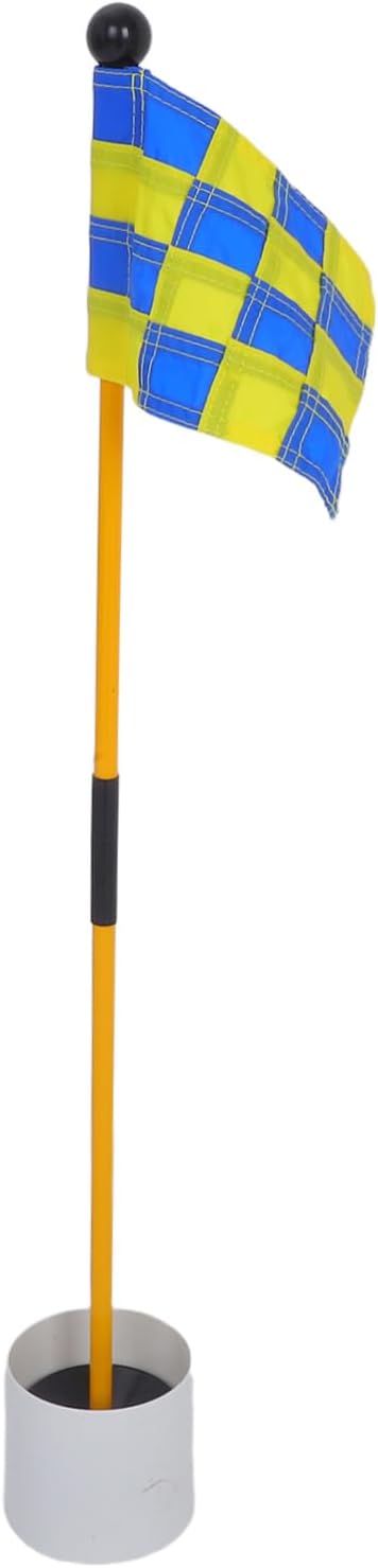 Mipcase Weatherproof Training Aid Flagpole with High Visibility Flags for Golf Practice Enhance Aim and Accuracy