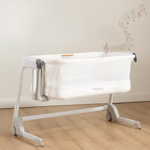 Maydolly Baby Bassinet, Smart Crib, Automatic Cry Detection and Response, Rocking Bassinet for Baby,...