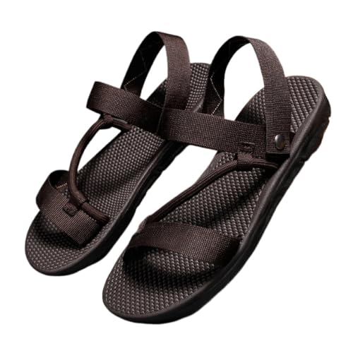 YMGSCC Men Sandals Roman Outdoor Beach Casual Shoes Comfortable Sandals Slip-On Male Sandals(White-Patch Five-Pointed star4,41)