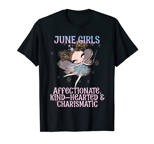 Junio Cumpleaños Princesa Hada Chicas latinas Hadas Niños Camiseta