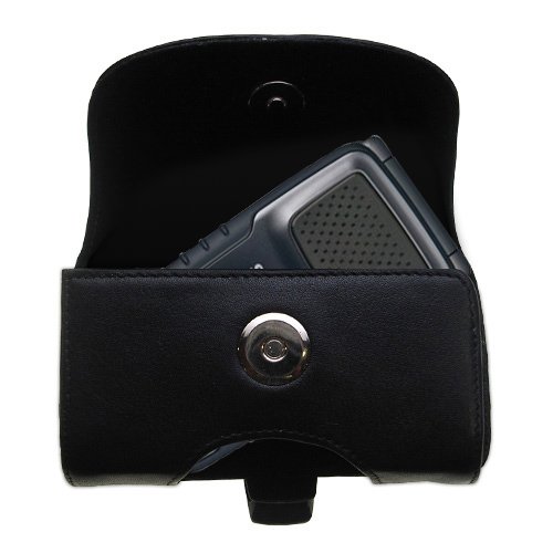 Gomadic Brand Horizontal Black Leather Carrying Case For The Samsung Rugby Ii Iii With Integrated Belt Loop And Optional Belt Clip #TOP13