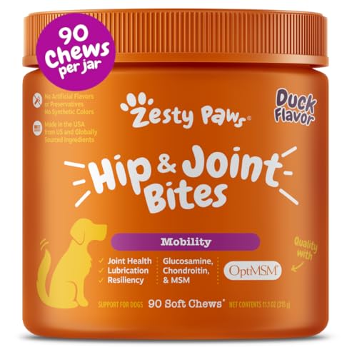 Zesty Paws Hip and Joint Supplement for Dogs - Glucosamine with C...