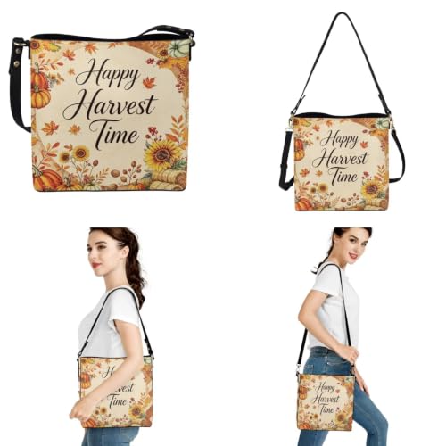 Image of HUGS IDEA Leather Purses and Handbag for Women Bucket Bag with Wrist Wallet 2 Packs